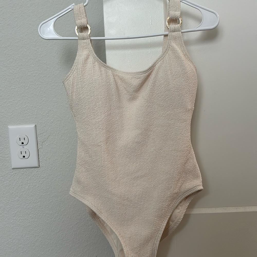 Michael Kors cream one piece bathing suit
